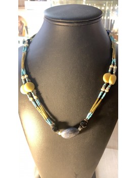 Collier afghan lapis...