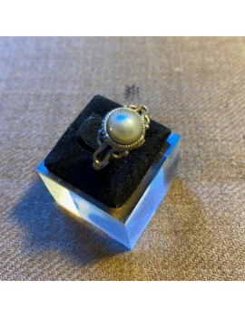 bague argent & perle de...